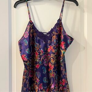 Inner Most Vintage Chemise Medium Purple Paisley Floral Victoria’s Secret